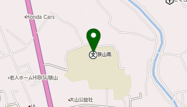 府立狭山高等学校の地図画像