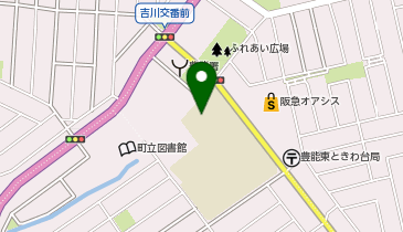 吉川中学校体育館の地図画像