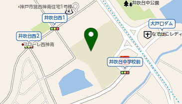 井吹台中学校の地図画像