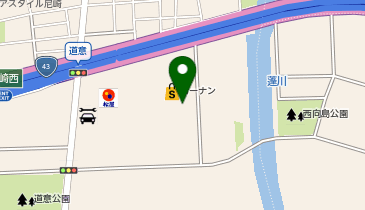 コーナン尼崎道意町店(3・4・屋上階駐車場)の地図画像