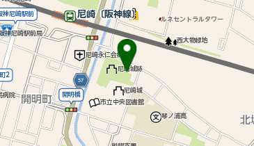 尼崎城址公園の地図画像