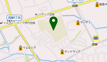 西中学校の地図画像