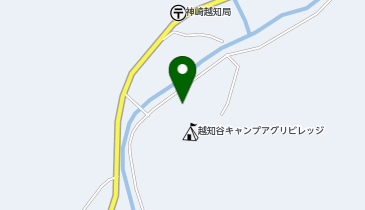 越知谷アクティブセンター及び越知谷小学校の地図画像
