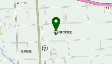 町民体育館の地図画像