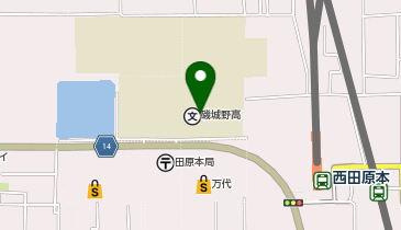 磯城野高等学校の地図画像