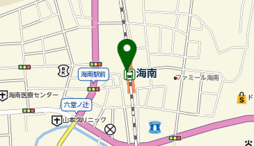 JR海南駅(プラットホーム)の地図画像