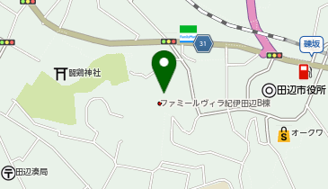 ファミールヴィラ紀伊田辺付近の地図画像