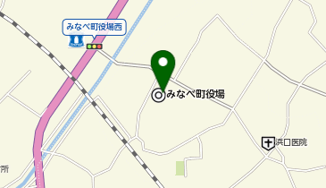 みなべ町役場の地図画像
