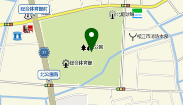 北公園の地図画像