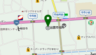 出雲市役所(本庁舎)の地図画像