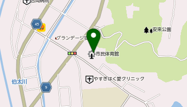 市民体育館の地図画像