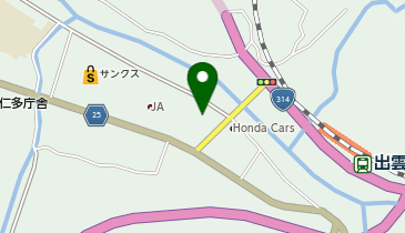 町民体育館の地図画像