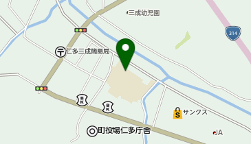 三成小学校屋内運動場の地図画像