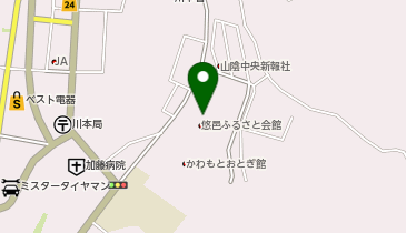 悠邑ふるさと会館の地図画像