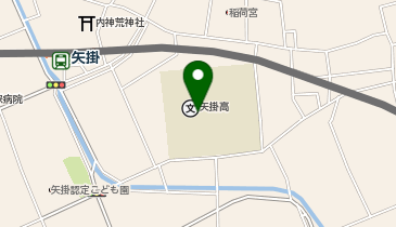 矢掛高等学校の地図画像