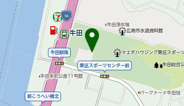 新牛田公園の地図画像