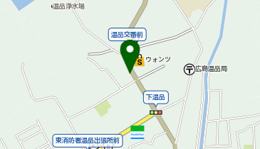 温品集会所の地図画像