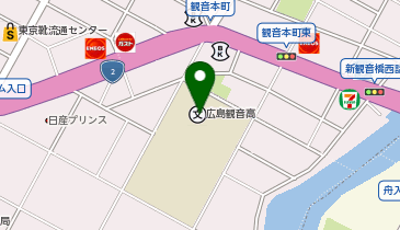 県立広島観音高等学校の地図画像