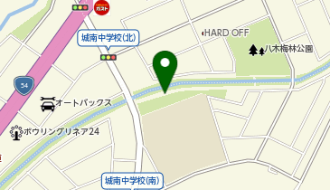 城南中学校・川内第二公園の地図画像