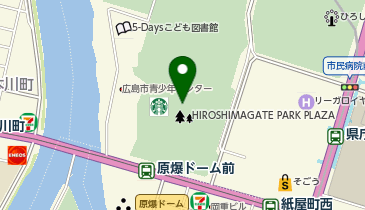 旧広島市民球場跡地イベント広場(ひろしまゲートパークプラザ)の地図画像