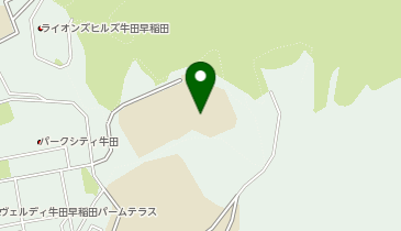 早稲田中学校の地図画像