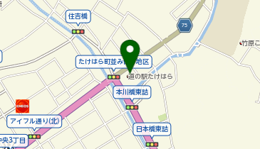 道の駅たけはらの地図画像