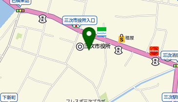 三次市役所の地図画像