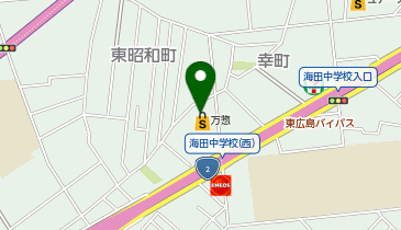 万惣海田店の地図画像