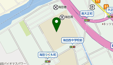 広島県立海田高等学校(体育館、グラウンド)の地図画像