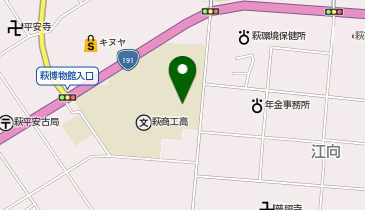 萩商工高等学校体育館の地図画像