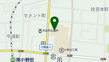 小野田工業高等学校の地図画像