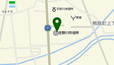 吉野川市役所の地図画像