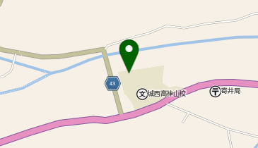 城西高校神山校体育館の地図画像