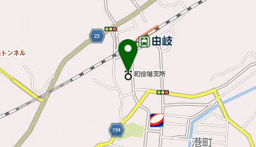 由岐公民館の地図画像