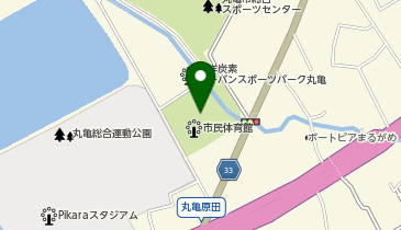 丸亀市民体育館の地図画像