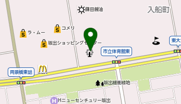 坂出市立体育館の地図画像