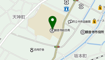 観音寺総合高等学校の地図画像