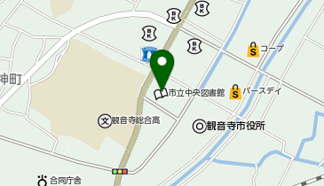 観音寺中央図書館の地図画像
