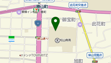 松山商業高等学校(体育館)の地図画像