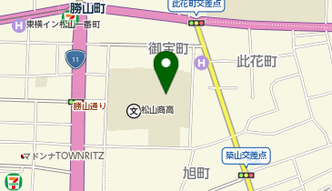 松山商業高等学校グラウンドの地図画像