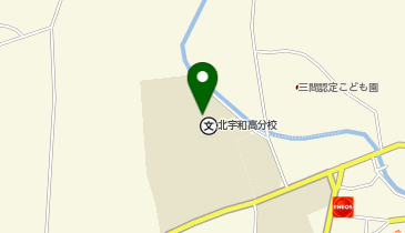 三間高等学校の地図画像