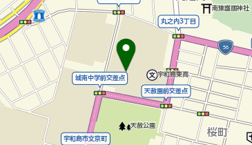 宇和島東高等学校の地図画像
