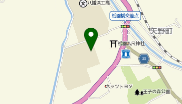 八代中学校体育館の地図画像