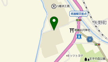 八代中学校木造校舎の地図画像