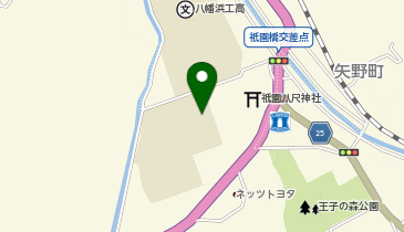 八代中学校体育館の地図画像