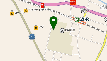 北宇和高等学校体育館の地図画像