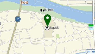 高知北高等学校の地図画像