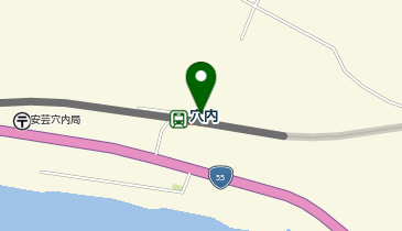 穴内駅ホームの地図画像