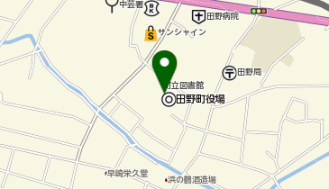 田野町役場の地図画像