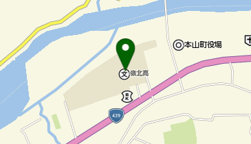 嶺北高等学校 体育館の地図画像